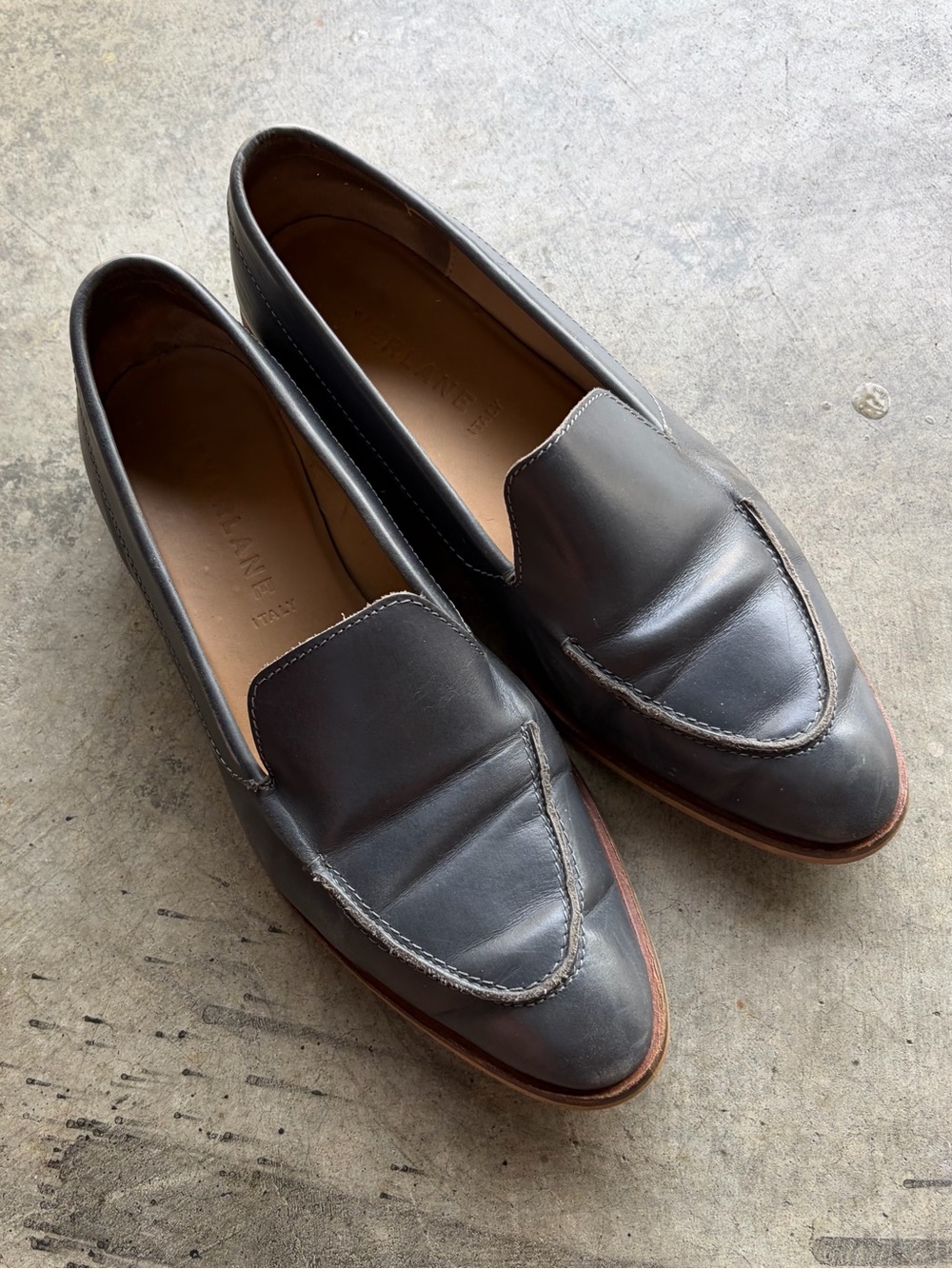 Everlane Women's Grey The Modern Loafer Italian Leather - Picture 3 of 7